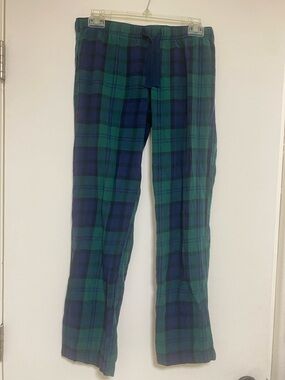 Green and Blue Plaid Pajama Bottoms